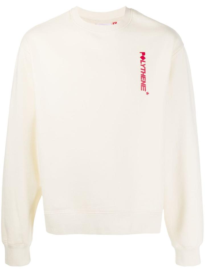 Polythene* Optics Logo Print Sweatshirt - Neutrals
