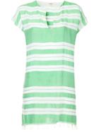 Lemlem Horizontal Striped Tunic Dress - Green