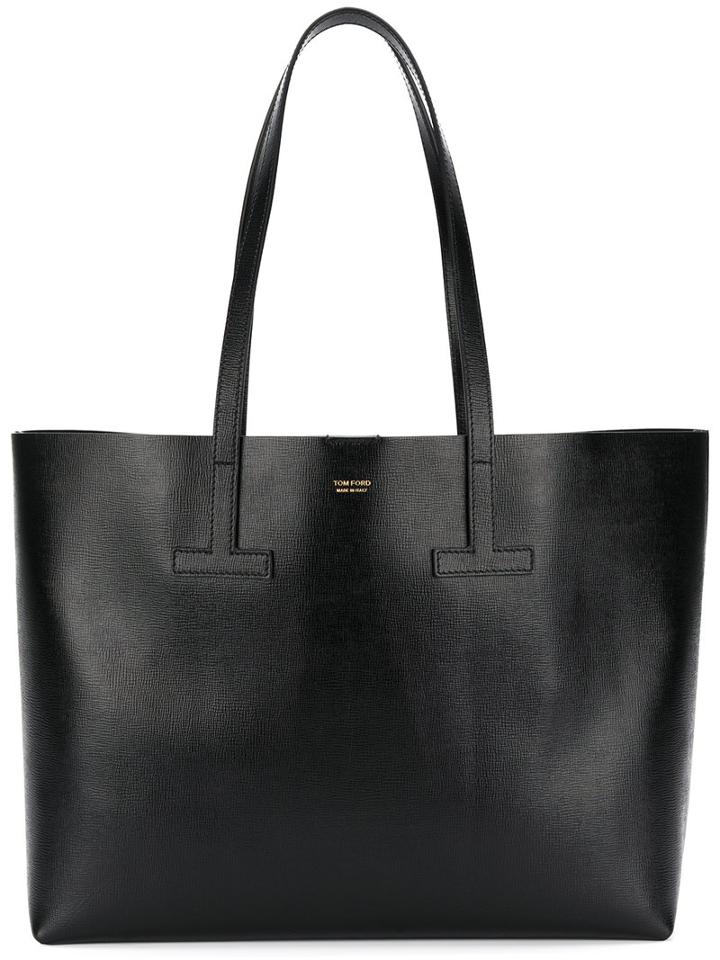 Tom Ford - Classic Shopper Tote - Women - Calf Leather/polyamide/polyurethane/bos Taurus - One Size, Black, Calf Leather/polyamide/polyurethane/bos Taurus