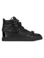 Giuseppe Zanotti Design Coby Hi-top Sneakers, Men's, Size: 45, Black, Nappa Leather/leather/rubber