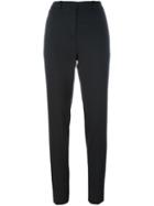 Jil Sander Navy Tapered Trousers, Women's, Size: 36, Black, Polyester/spandex/elastane/wool