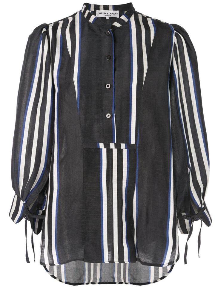 Apiece Apart Striped Blouse - Black