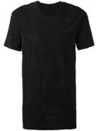 11 By Boris Bidjan Saberi Stained Detail T-shirt, Men's, Size: Small, Black, Cotton