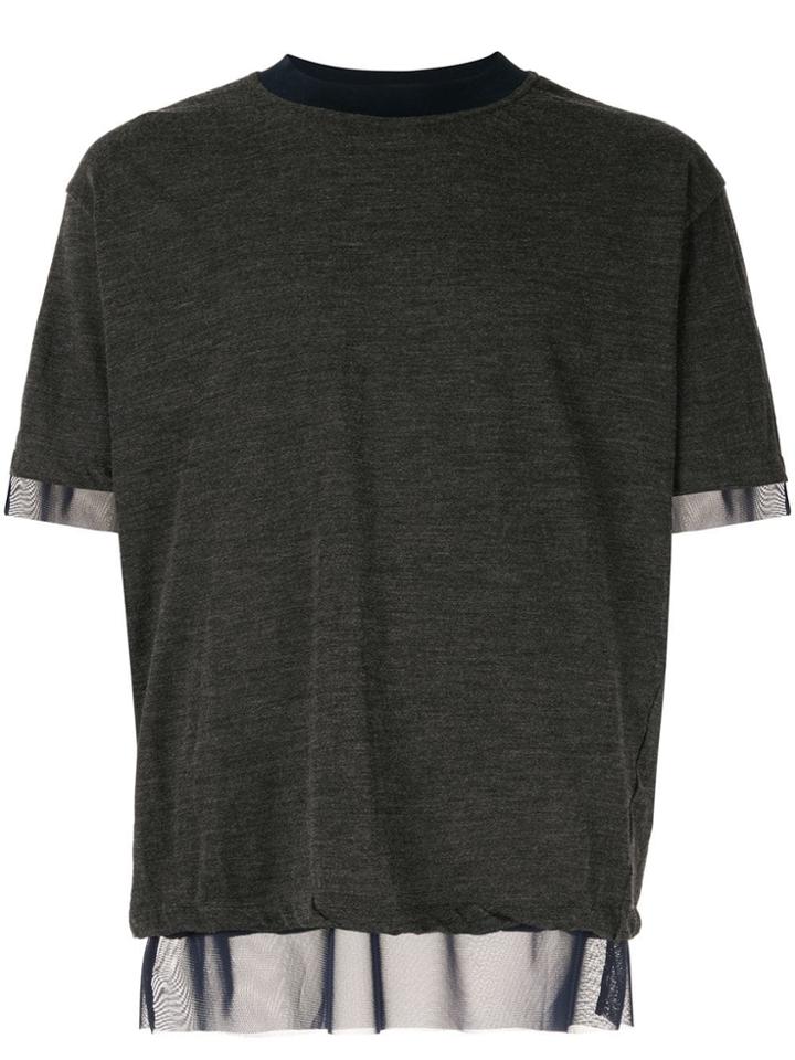 Kolor Mesh Trim T-shirt - Grey