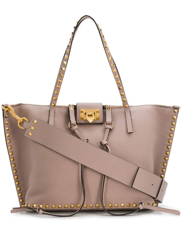 Valentino Valentino Garavani Rockstud Shopper Tote Bag - Neutrals