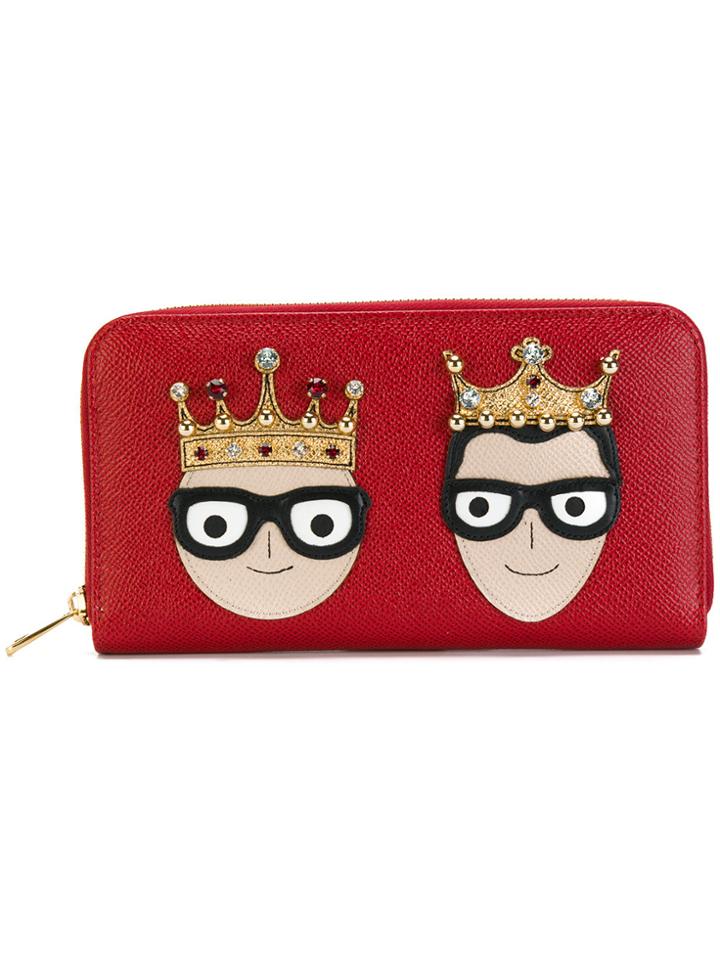 Dolce & Gabbana Dauphine Designer Patch Purse - Red