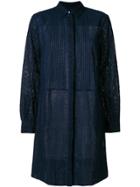 Ps By Paul Smith Pleated Shirt Dress - Blue