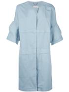Dorothee Schumacher - Straight-fit Coat - Women - Cotton/spandex/elastane - 4, Blue, Cotton/spandex/elastane