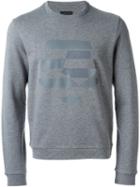 Z Zegna Geometric Print Sweatshirt, Men's, Size: M, Grey, Cotton