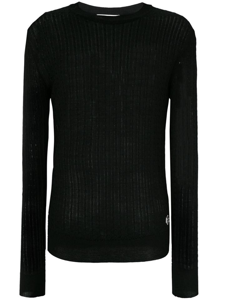 Pierre Balmain Light Cable Knit Sweater - Black