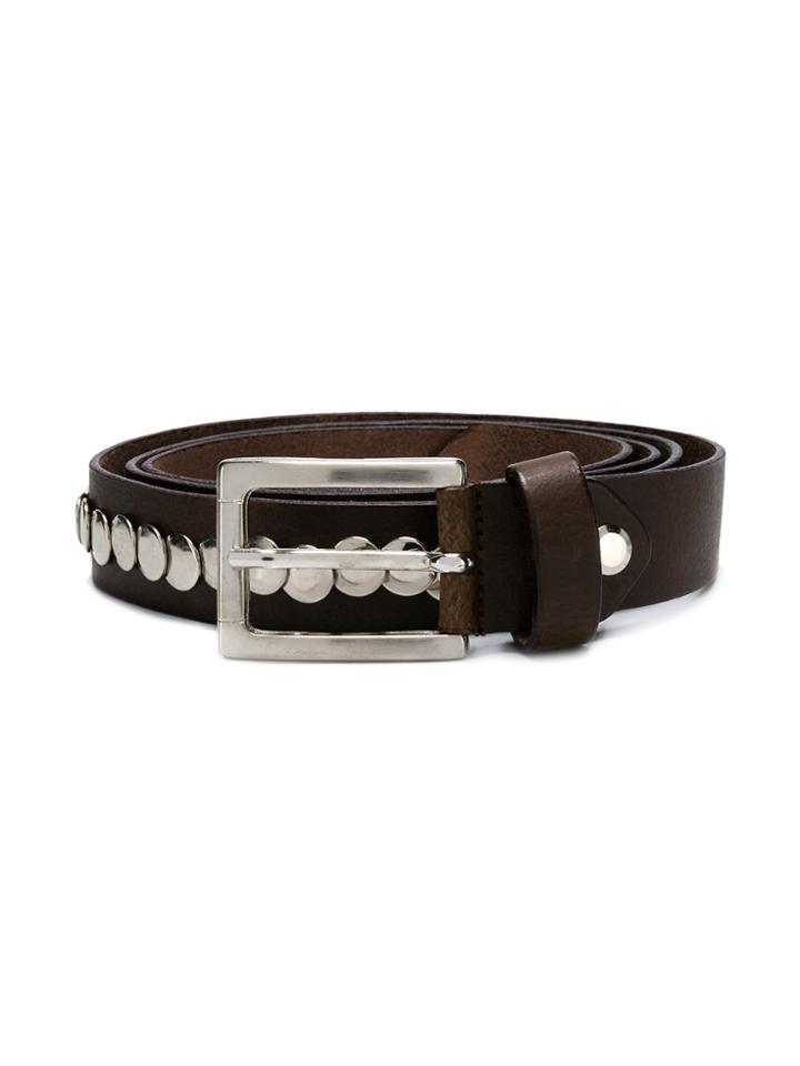 Manuel Ritz Kids Studded Buckle Belt - Brown
