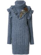 Miu Miu Short Knitted Dress - Blue