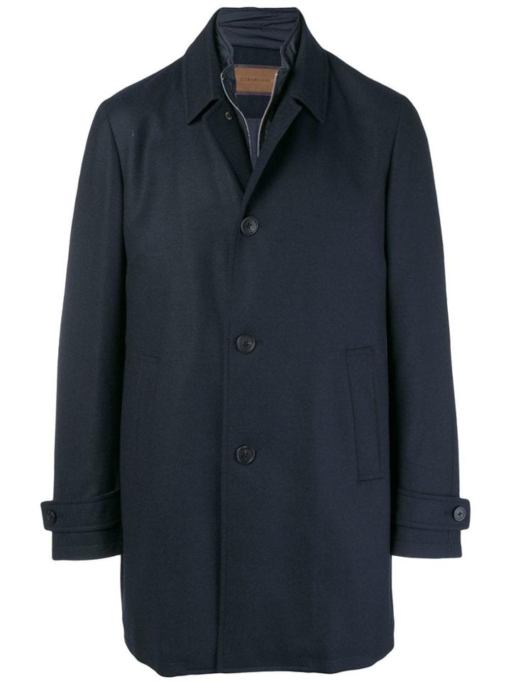 Corneliani Single-breasted Coat - Blue