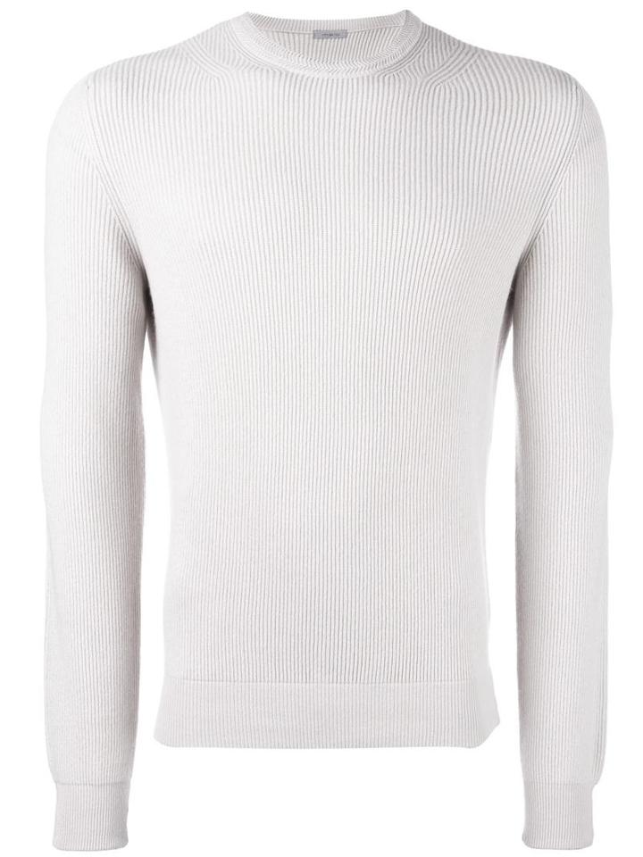 Malo Ribbed Crew Neck Jumper, Men's, Size: 50, Nude/neutrals, Cashmere