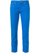 Msgm Slim-leg Cropped Jeans - Blue