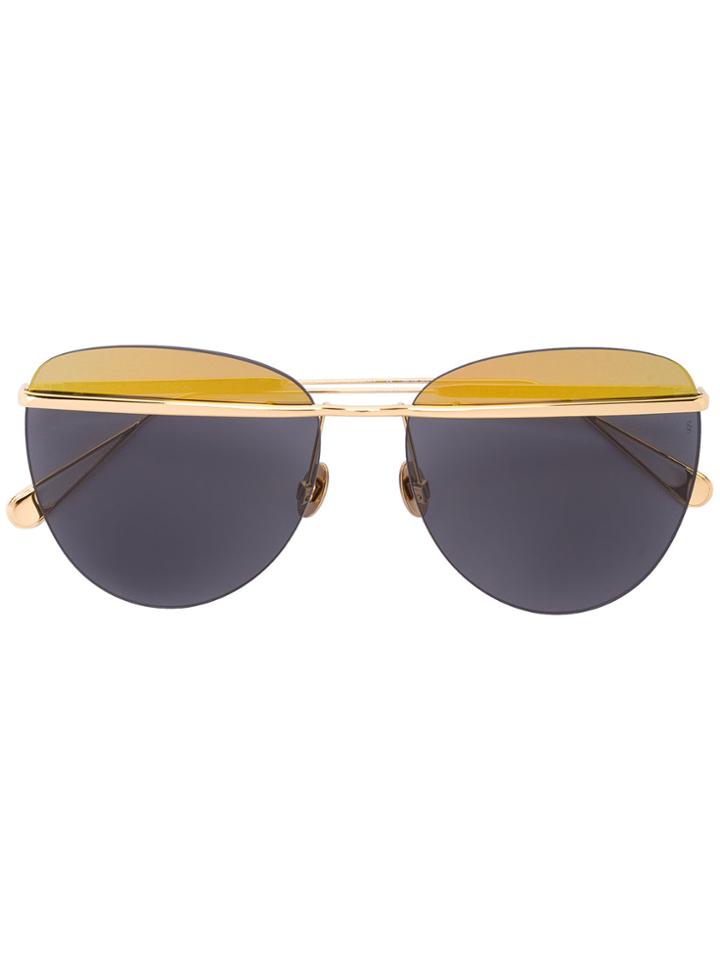 Sunday Somewhere 58 Tallulah Aviator Sunglasses - Metallic