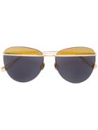 Sunday Somewhere 58 Tallulah Aviator Sunglasses - Metallic