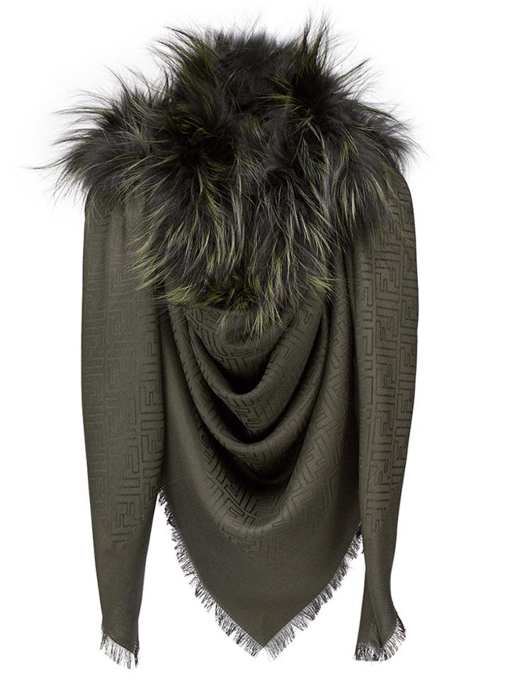 Fendi Logo Shawl - Black