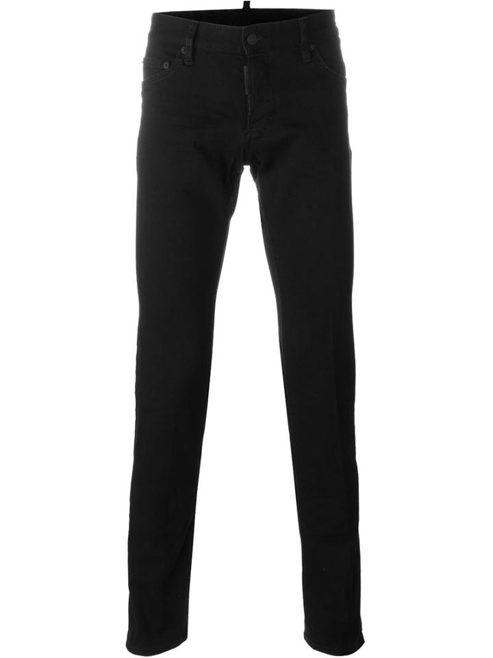 Dsquared2 'slim' Jeans, Men's, Size: 52, Black, Cotton/polyester/spandex/elastane/elastolefin