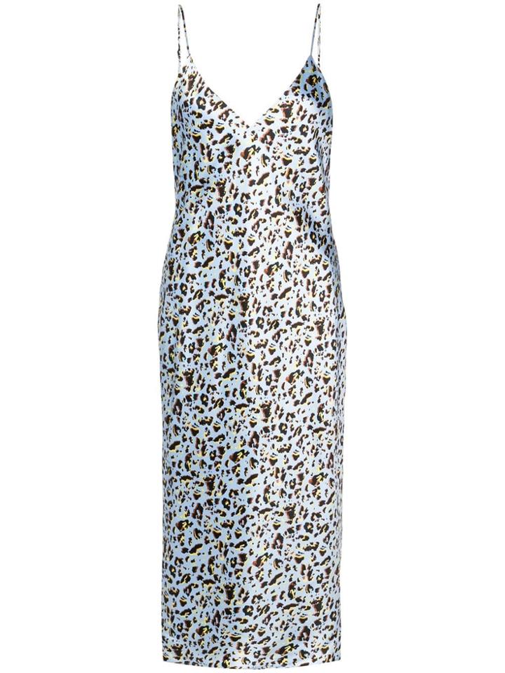 L'agence Midi Slip Dress - Blue