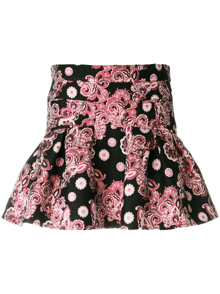 Giamba Flared Jacquard Skirt - Multicolour