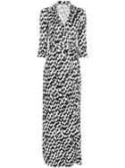 Diane Von Furstenberg Printed Maxi Wrap Dress - White