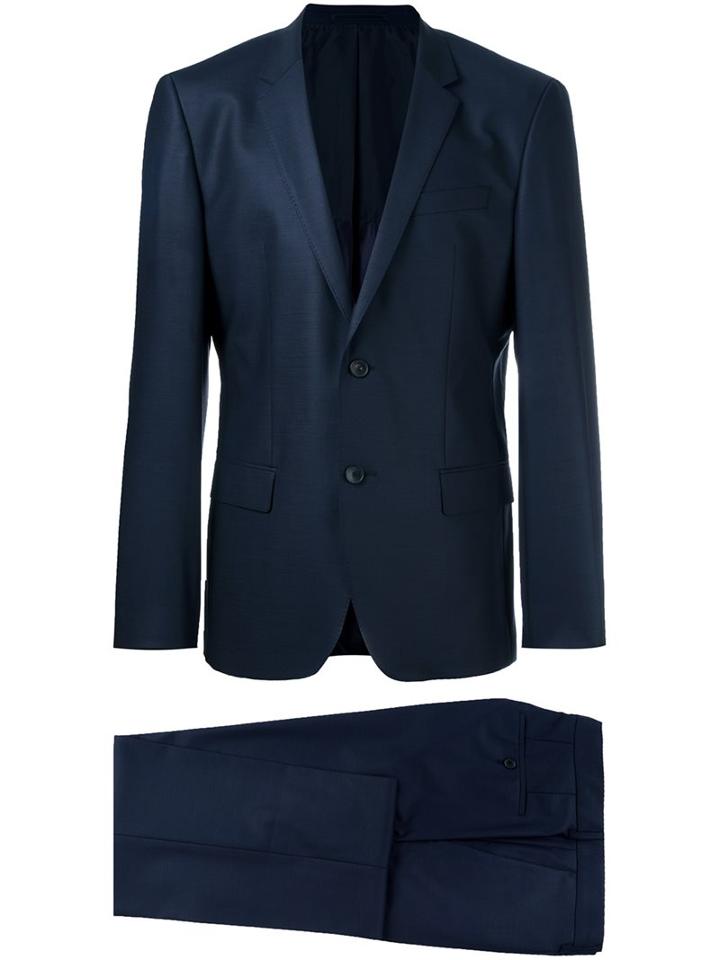 Boss Hugo Boss Formal Suit, Men's, Size: 52, Blue, Polyamide/spandex/elastane/cupro/virgin Wool