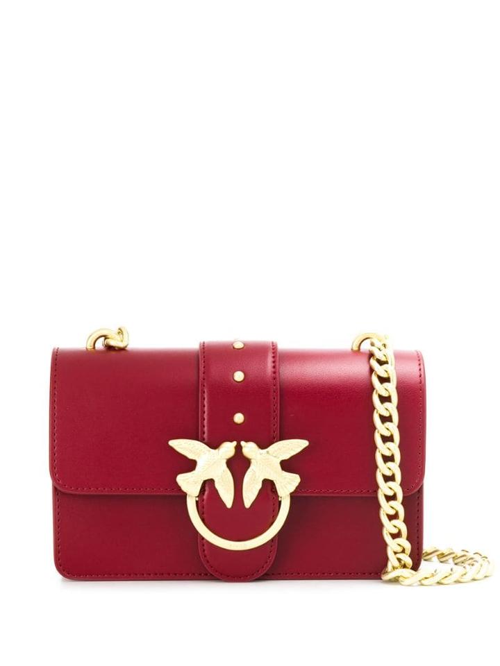 Pinko Plaque-embellished Shoulder Bag - Red