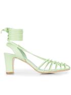 Maryam Nassir Zadeh Ankle Tie Sandals - Green