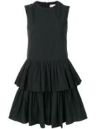 Red Valentino Layered Mini Dress - Black