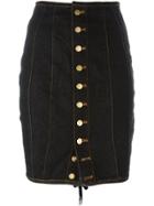 Jean Paul Gaultier Vintage Junior Gaultier Laced Pencil Skirt - Blue