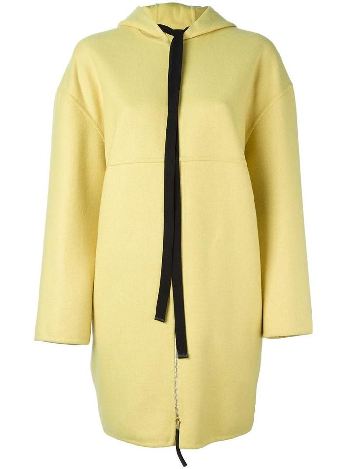 Marni Hooded Coat, Women's, Size: 40, Yellow/orange, Nylon/virgin Wool