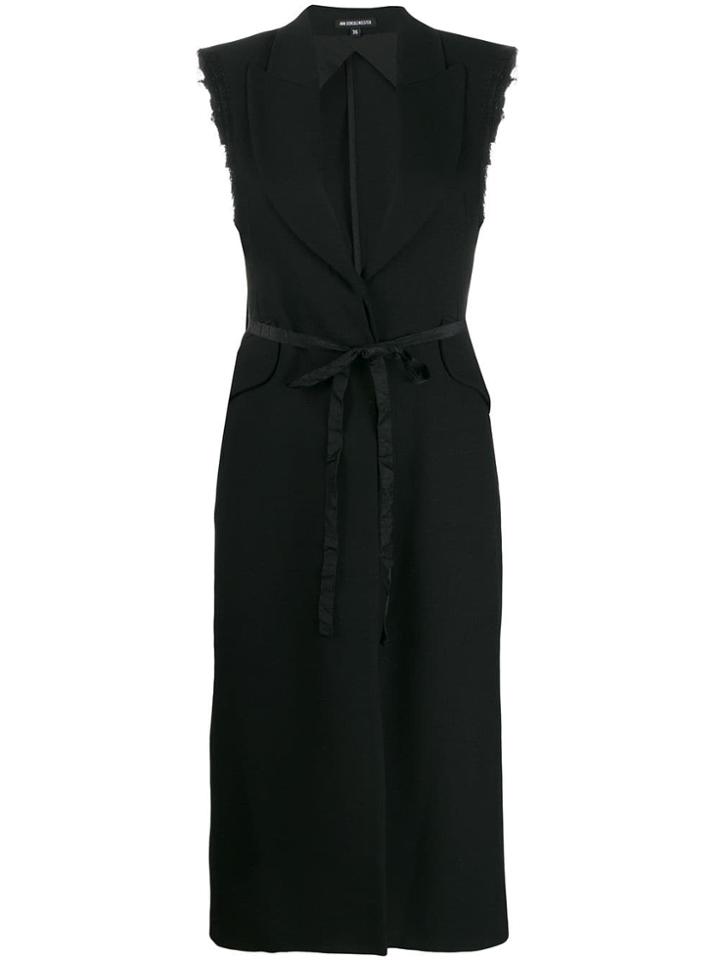 Ann Demeulemeester Sleeveless Trench Coat - Black