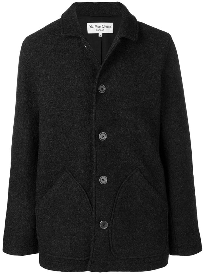 Ymc Single Breasted Coat - Grey