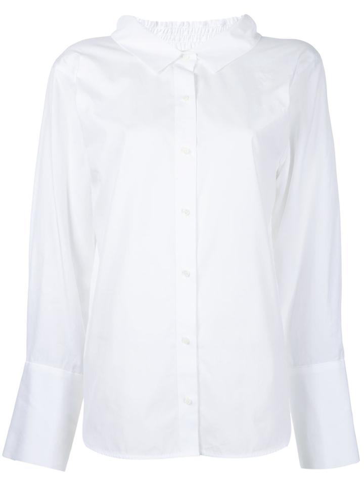 Le Ciel Bleu Spread Collar Shirt, Women's, Size: 36, White, Cotton