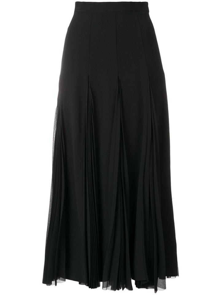 Ermanno Scervino High Waist Pleated Skirt - Black