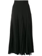 Ermanno Scervino High Waist Pleated Skirt - Black