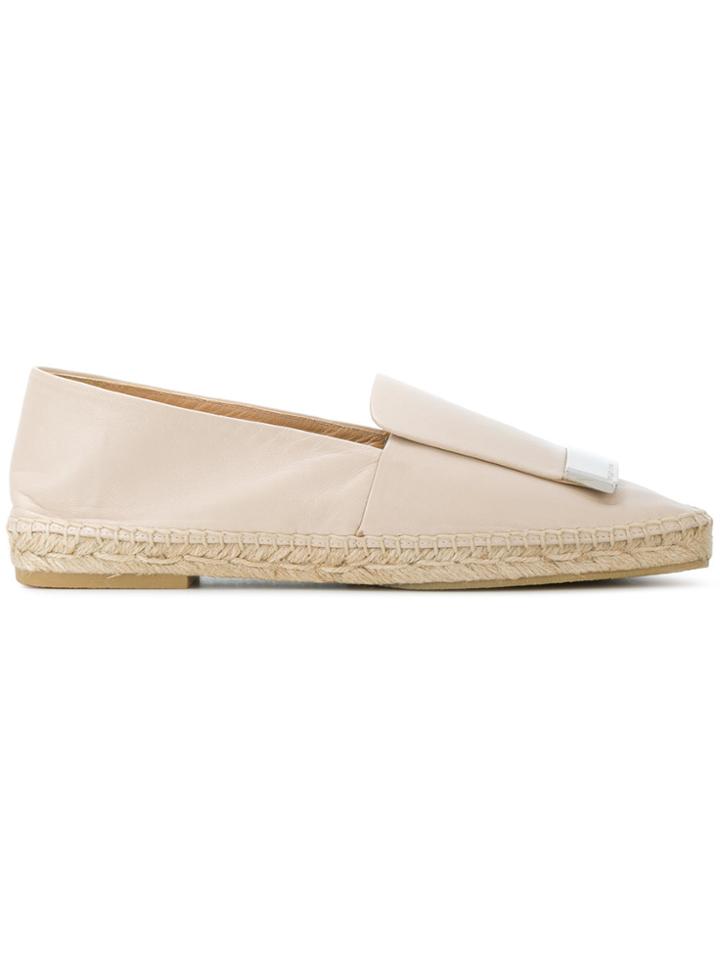 Sergio Rossi Logo Plaque Espadrilles - Nude & Neutrals