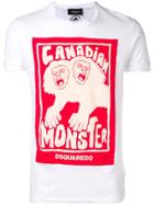 Dsquared2 Canadian Monster Print T-shirt - White