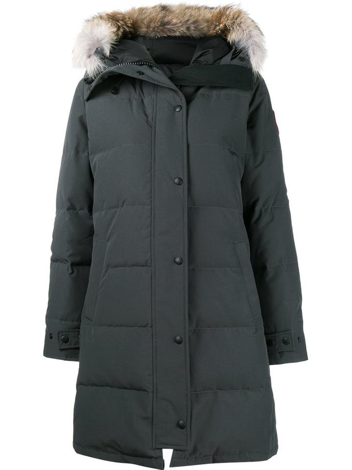 Canada Goose Shellburne Parka, Women's, Size: Medium, Grey, Cotton/feather Down/nylon/coyote Fur