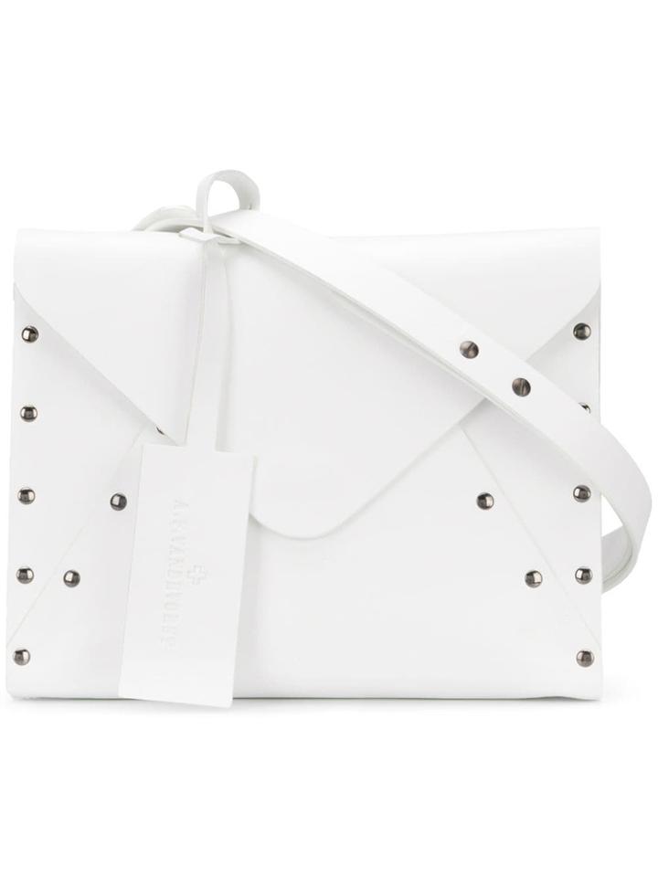 A.f.vandevorst Stud Envelope Shoulder Bag - White