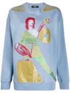 Undercover Graphic Bowie Print Sweatshirt - Blue