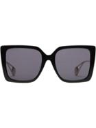Gucci Eyewear Specialized Fit Square-frame Sunglasses - Black