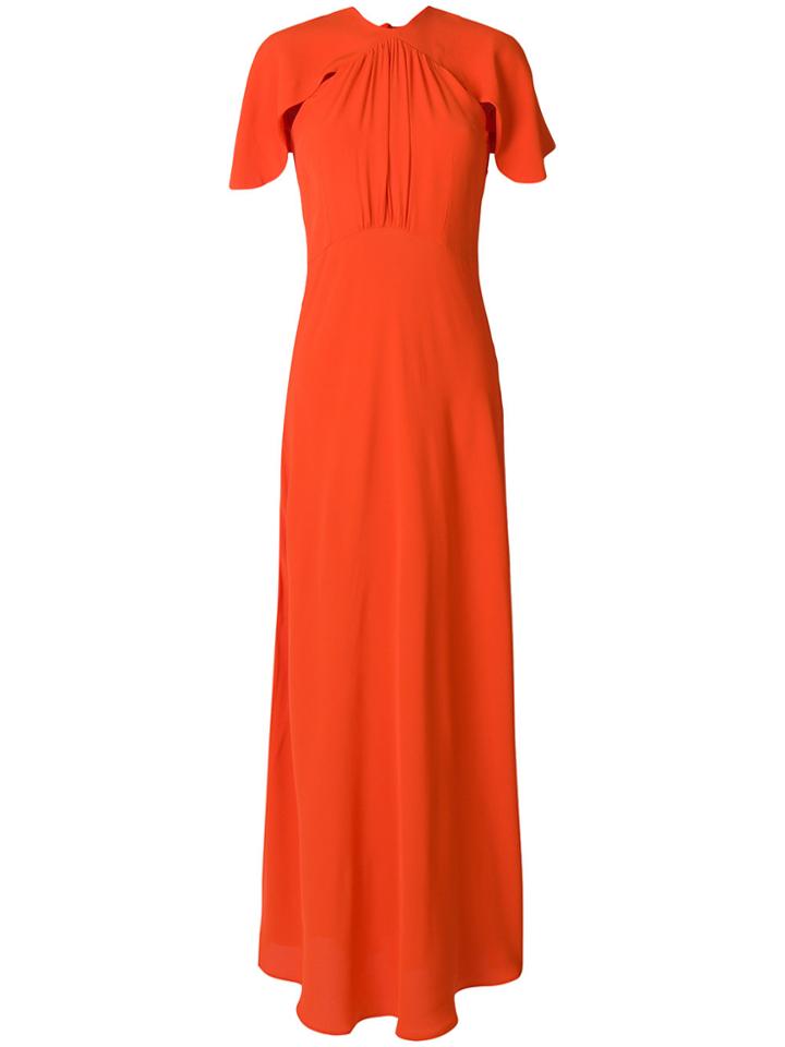 Erika Cavallini Ruched Detail Gown - Yellow & Orange