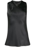 Helmut Lang Satin Twist Top - Grey