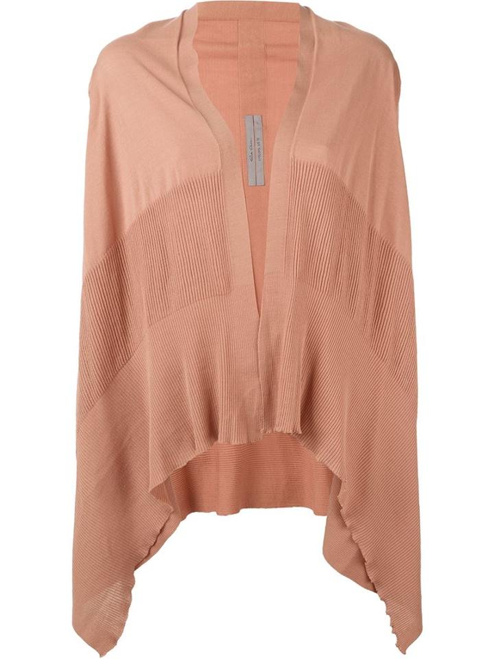 Rick Owens Asymmetric Cardigan, Women's, Size: L, Pink/purple, Cotton