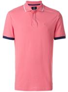 Hackett Contrasting Piping Polo Shirt - Pink & Purple