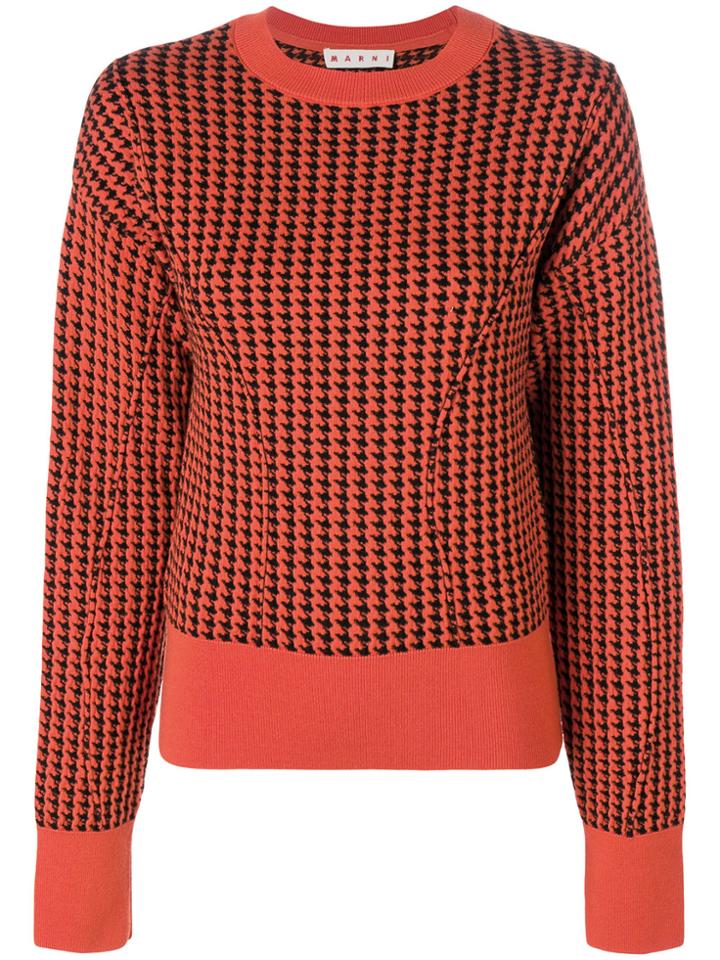 Marni Dogtooth Jumper - Yellow & Orange