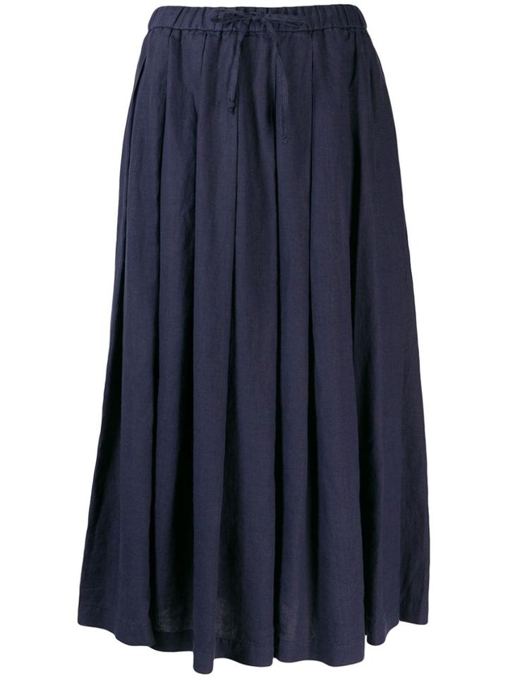 Aspesi Long Pleated Skirt - Blue