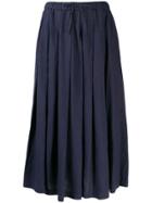 Aspesi Long Pleated Skirt - Blue